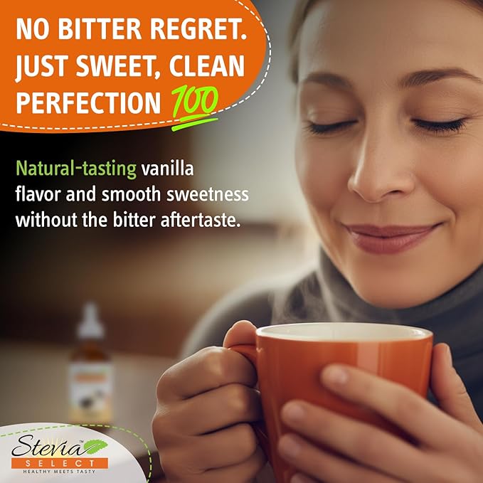 Stevia Select Vanilla Pure Flavored Liquid Stevia – Zero Calorie Coffee, Tea, Drink & Baking Sweetener, All-Natural, No Erythritol, Keto-Friendly Sugar Alternative, 300 Servings – 2 Oz (1 Pack)
