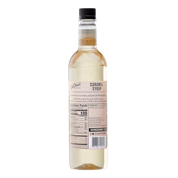 DaVinci Gourmet Naturals Caramel Syrup, 25.4 Fluid Ounces (Pack of 2)