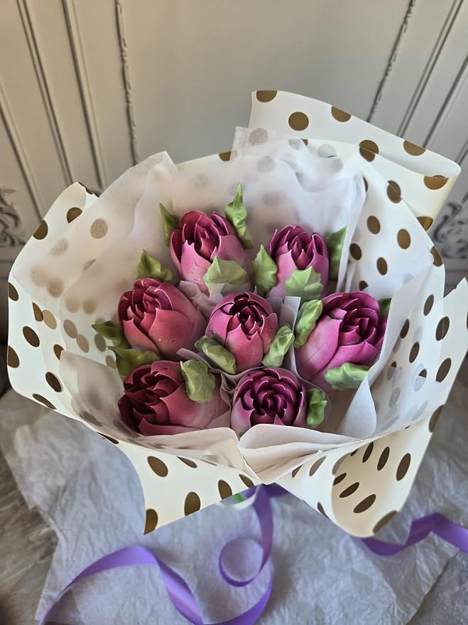 1 Piece Stainless Steel XXL Russian Flower Icing Tip,Pastry Frosting Piping Nozzle for Cake Marshmallow Bouquet, Russian Flower Piping Tips Baking Tools for Cake Decoration,Cake Tools