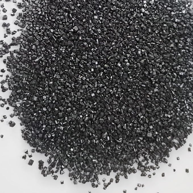 HeDeon&Rles Edible Black Sanding Sugar Crystals for Baking 120g/4.23oz Sparkling Sugar Crystals Cake Cupcake Pancake Ice Cream Top Birthday Wedding Halloween ChristmasCake Decoration