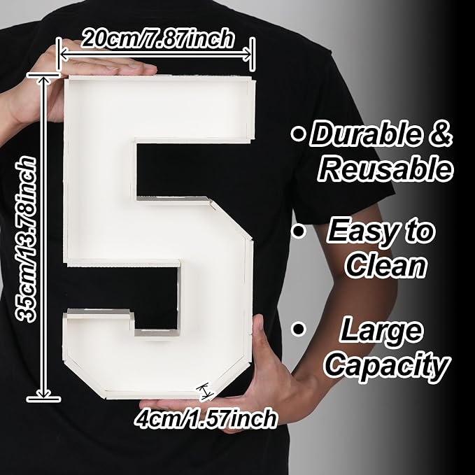 HILAVO Cardboard Number for Charcuterie, 13.7" Cardboard Number 15 Set Fillable Number for Food Paper Mache Number Boxes for Cupcake Sweet Candy 15th Birthday Anniversary Party Decorations