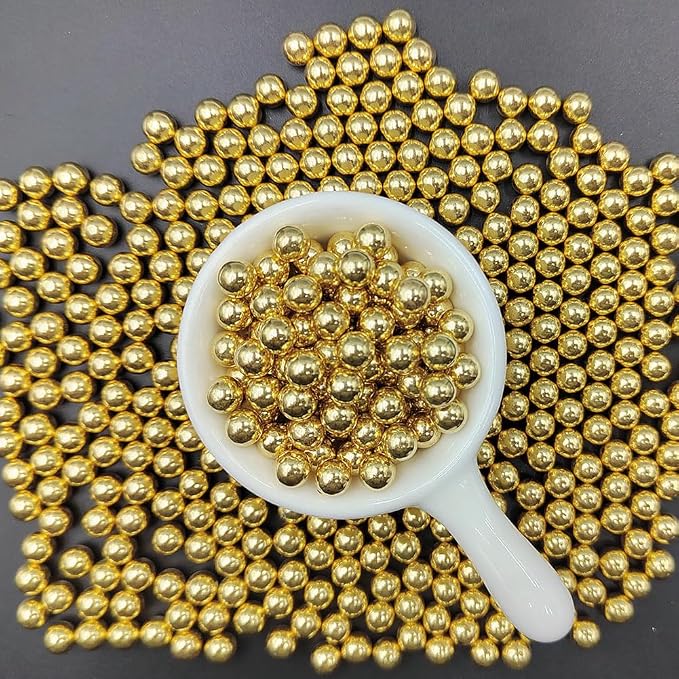 Homankit Gold Pearl Sprinkles for Cake Decorating, 7mm 120g/4.23OZ Sugar Pearl Cake Decorations for Baking Cookie Cupcake Toppers Ice Cream Toppings Birthday Wedding Supplies
