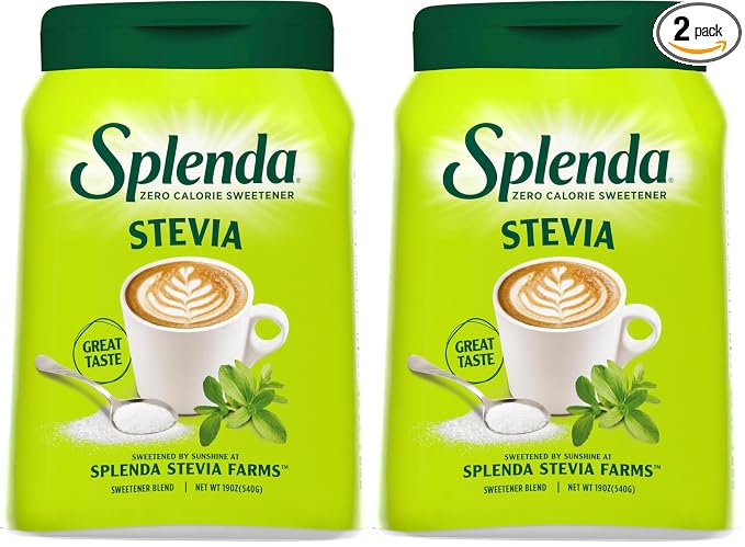 SPLENDA Stevia Zero Calorie Sweetener,Plant Based Sugar Substitute Granulated Powder,19 oz Jar,(Pack of 2)