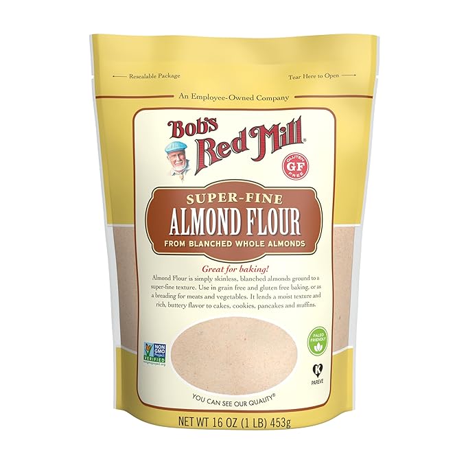 Bob's Red Mill Blanched Almond Flour, Finely Sifted - 1 Pound (Pack of 4) - Non-GMO, Gluten Free, Paleo, Vegan, Keto Friendly