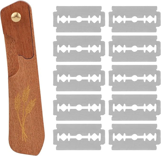 Bread Lame Dough Scoring Tool with 10 Razor Blades, Ergonomic Handle Bread Scorer Tool, Breads Knives for Homemade Sourdough Breads Bakers