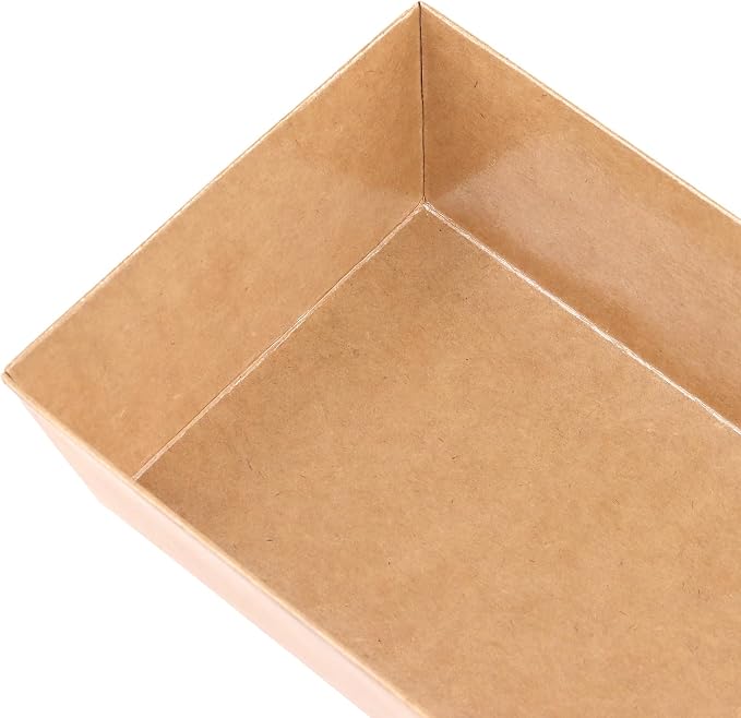 150 Pack 7.5 x3.3 x 2.5 Inch Pale Brown Charcuterie Box, Karft Paper Large Charcuterie Boxes, Disposable Food Containers for Bakery Desserts Cupcakes Salads Strawberries Cookies