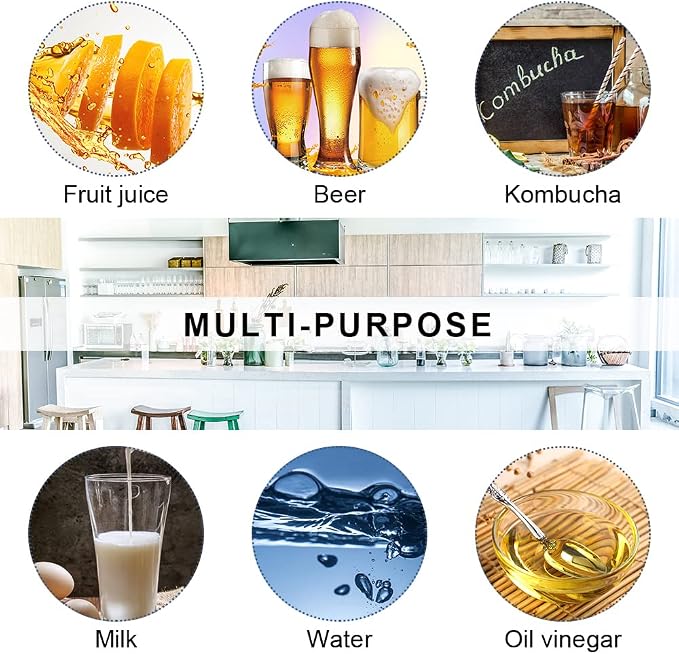 ZEBEIYU Swing Top Glass Bottles 8 oz with Airtight Lids for Home Brewing, Kombucha, Kefir, Vanilla Extract, Beer, Oil, Vinegar, Homemade Juices, Water,Soda Set of 9