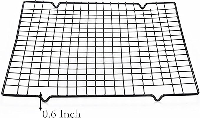 Line Roasting Cooling Racks, 2 Pcs 10.6 Inch x 9.8 Inch High Strength Stainless Steel Grill Racks for Baking and Cooling of Barbeque in Oven, Party, Dinning and Outdoors (2)