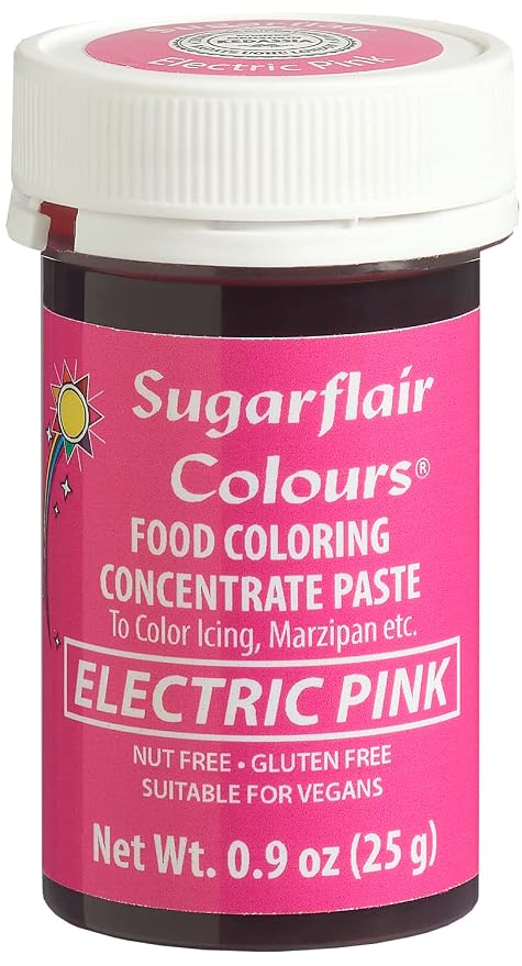 Sugarflair Food Coloring Concentrate Paste, 25 Grams Electric Pink
