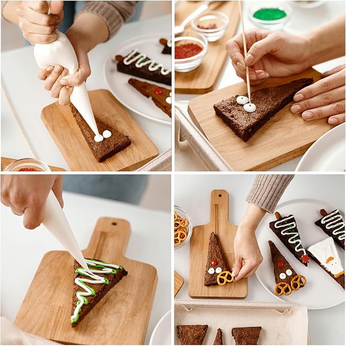 122PCS Tipless Piping Bags Disposable Pastry Bag 12 Inch 100PCS Icing Bags, 10 PCS Frosting Bag Clips, 2 Scriber Needle and 10 PCS Pastry Bag Ties for Cookies Cake Decorating