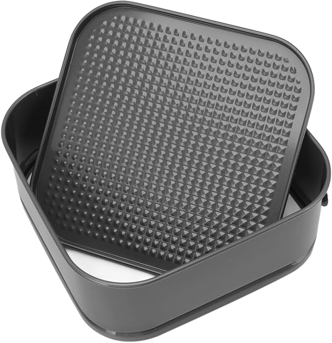 Focket Springform Cake Pan Set, Leak Proof Nonstick Coating Cheesecake Pan, Square Springform with Removable Bottom Stainless Steel Buckle, for Cheesecake Mousse Quiche Baking (24/26/28)