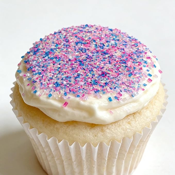 Sentovac Rainbow Sanding Sugar Crystals for Baking Edible Colorful Pastel Easter Crystals Sparkling Sugar Sprinkles Cake Cookie Cupcake Topper Ice Cream Decoration Supplies