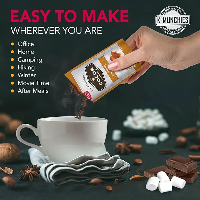 Cocoa Classics Hot Chocolate Mix - 28 (1.25 oz) Assorted Hot Cocoa Packets - 7 New Classic Flavors - Rich Creamy Flavors - Gift Sets by K-Munchies