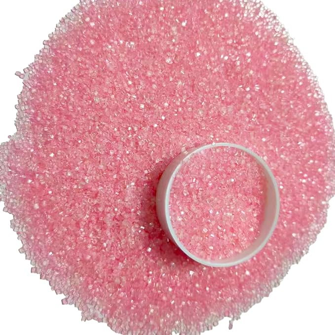 Sentovac Light Pink Sanding Sugar for Baking Edible Sparkling Coarse Sugar Crystals Sprinkles for Baking Topping Cake Cookie Cupcake Topper Ice Cream Decoration Supplies 3.2 OZ