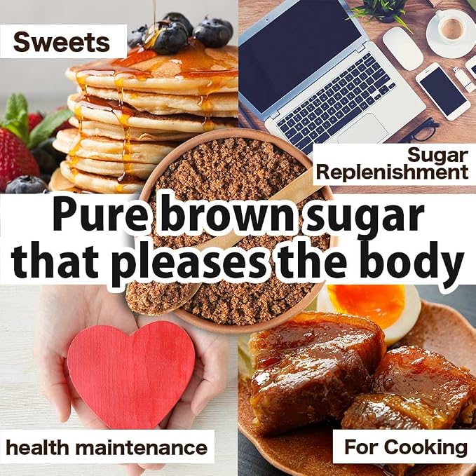 Okinawa Brown Sugar Powder – Natural Cane Sugar Sweetener, Single Ingredient (Sugarcane), Clean Label, Unrefined & Mineral-Rich, Fat Free, for Coffee, Tea & Baking, Made in Japan, 10 oz (300g)