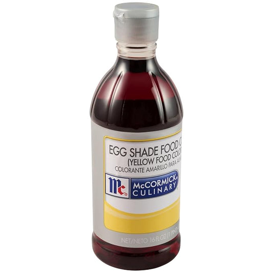 McCormick Culinary Egg Shade (Yellow) Food Coloring, 16 fl oz - One 16 Fluid Ounce Bottle of Yellow Food Dye, Adds Yellow Color to Frostings, Icings, Cheese Dishes and More