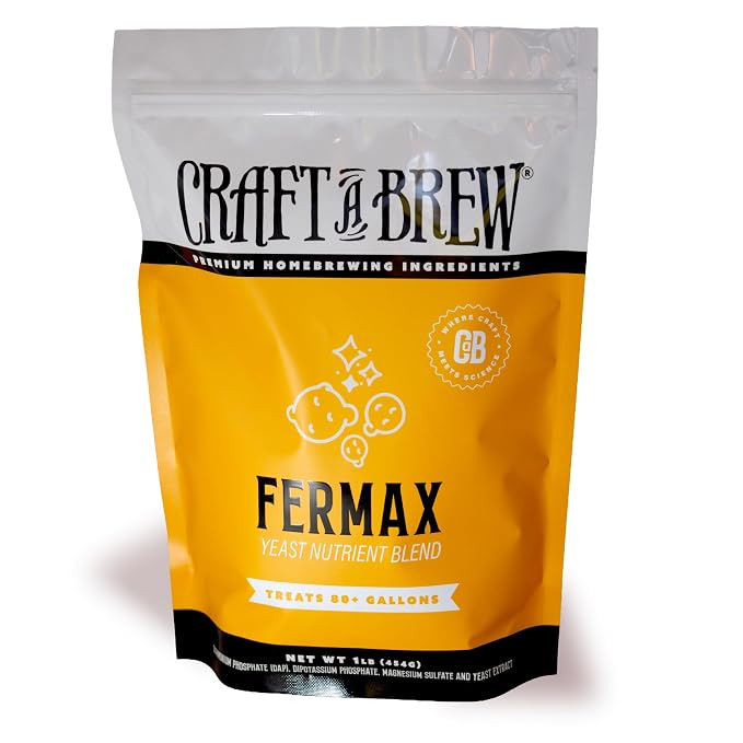 Craft A Brew - Fermax Yeast Nutrient - Multi-Use At Home Brewing Fermax - Improve Yeast Activity & Fermentation Speed - Prevents Stalled Fermentations - For Wines, Hard Ciders & Meads - 1 lb Bag