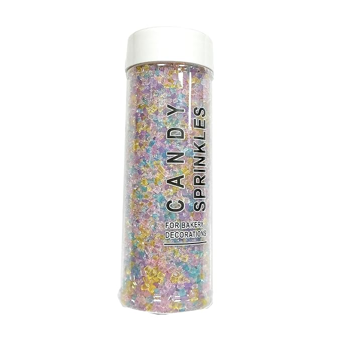 Edible Pastel Sanding Sparkling Course Sugar Sprinkles 142g/ 5.01oz Pastel Sprinkles Sanding Sugar for Baking, Cookies, Cupcakes, Ice Cream Topping and Rimming Sugar