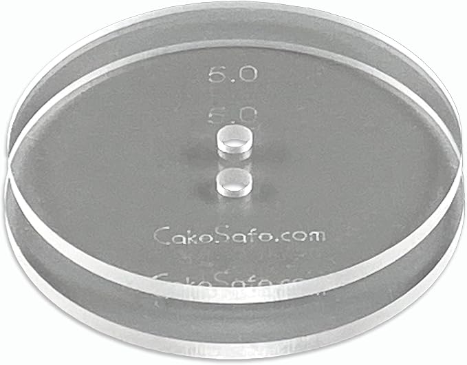 CAKESAFE – 2-5” Clear ¼” Acrylic Disks – Perfect Icing Tool to Smooth the Buttercream on Your Cakes