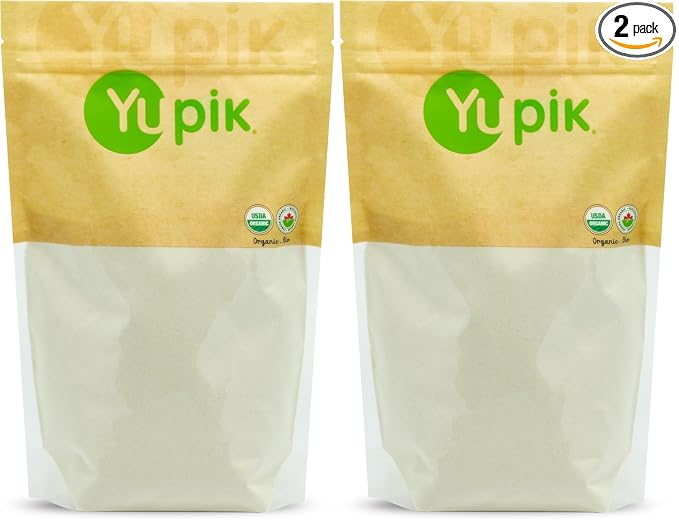 Yupik Organic Gluten-Free Rice Flour, Brown, 2.2 lb, Non-GMO, Vegan, Gluten-Free (Pack of 2)