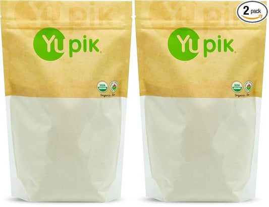 Yupik Organic Gluten-Free Rice Flour, Brown, 2.2 lb, Non-GMO, Vegan, Gluten-Free (Pack of 2)