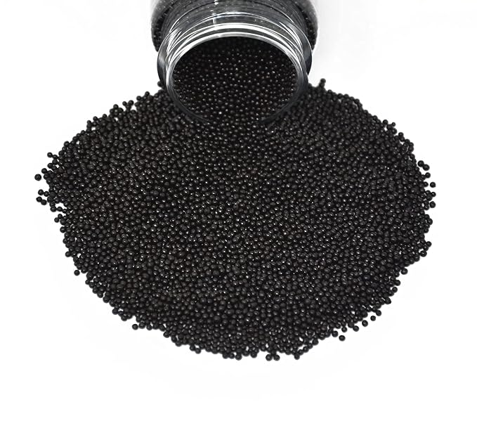 Mystic Sprinkles Solid Color Nonpareils 3.8oz Bottle (Beautifully Black)