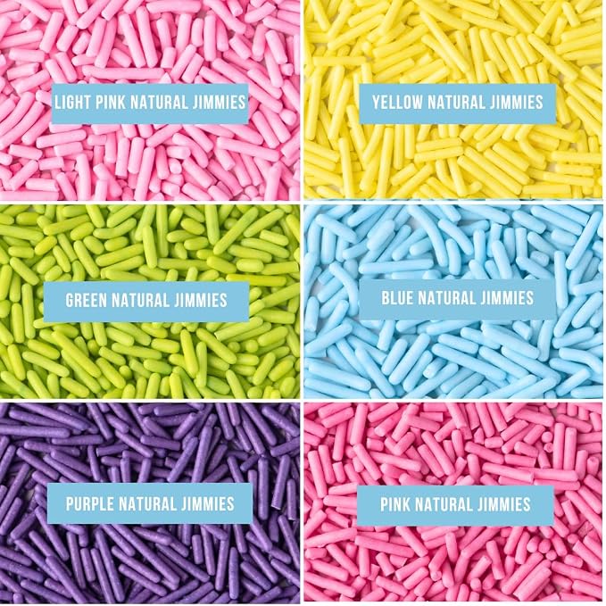 Sweets Indeed Sprinkles 6 Cell Edible Sprinkle Mix Jimmies Perfect for Cake Decorations Baking Ice Cream Cookies Cupcake Topper (Pastel Jimmies)