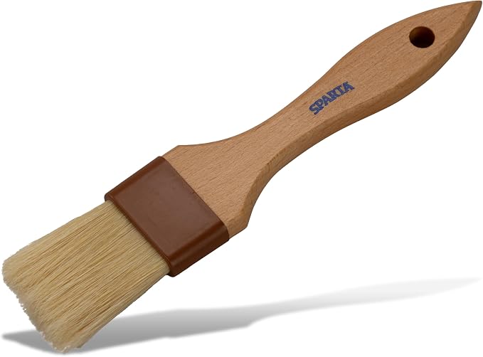 SPARTA Kitchen Basting Brush – 4037400 Basting Brush for Cooking Flat Boar Bristle Brush, Hardwood Handle for Kitchens, Restaurants, Catering, High Heat Food Prep, 2in, Pack of 12