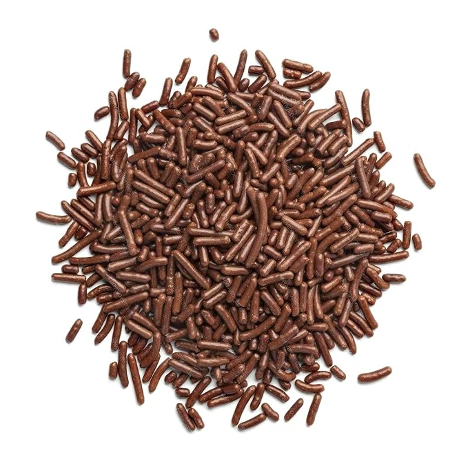 Decorating Sprinkles By FirstChoiceCandy- 2 LB - Colorful Jimmies Great For Topping for Bakery, Ice Cream, and Confectionary - Kosher Sprinkles In a Resealable Container (Chocolate)