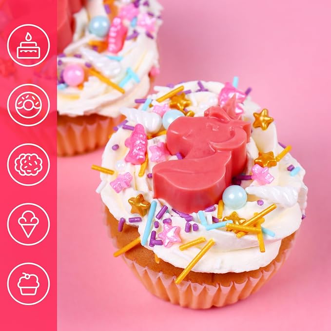 Pink and Purple Sprinkles,Cupcake Sprinkles, Cupcake and Cake Topper Edible Unicorn Cake Decorations, Dessert Decoration, 85g Unicorn Sprinkle Mix