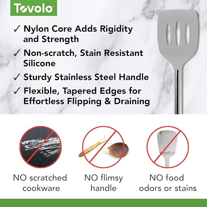 Tovolo, Turner Slotted Silicone Gray