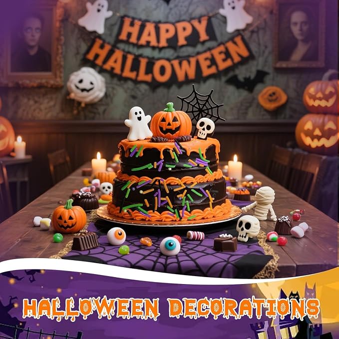 Halloween Jimmies Sprinkles for Cake Decorating 4.2 oz Edible Purple Orange Black and Green Sprinkles for Cupcake Topper Cookie Chocolate Cake Ice cream Decorations Baking Halloween Party