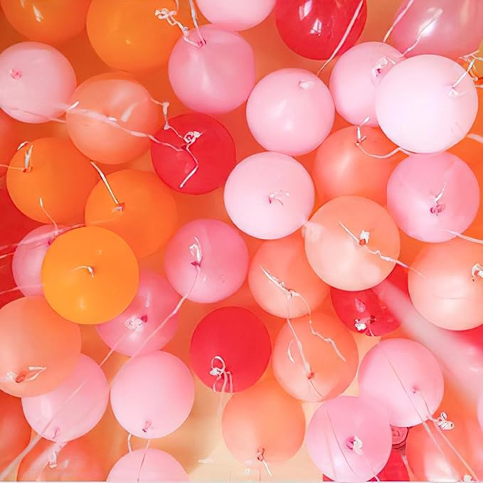 PartyWoo Coral Balloons 140pcs Different Sizes of 18 12 10 5 Inch Coral Pink Light Red Latex Balloon Arch Kit Garland for Wedding Baby Shower Gender Reveal Summer Birthday Party Decorations Red-Y22