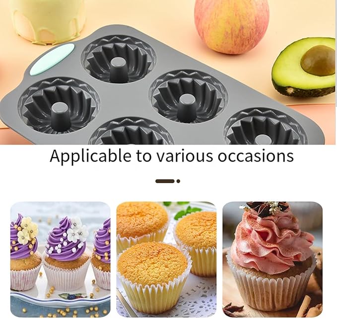 Wreath Ice Mold For Holiday Cocktails, Flexible Silicone Mold For Wreath Ice Cubes, DIY Wreath Ice Cube Tray, High-Temperature Resistant, for Making Small Donut/Cake/Snowflakes (B)