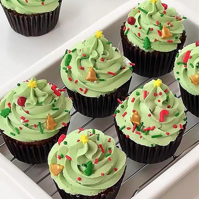 Christmas Nonpareils Sprinkles, Sujoygar 4oz Christmas Sprinkles for Cake Decorating,Edible Balls for Cupcake Toppers Baking Cookie Ice Cream Dount Chocolate
