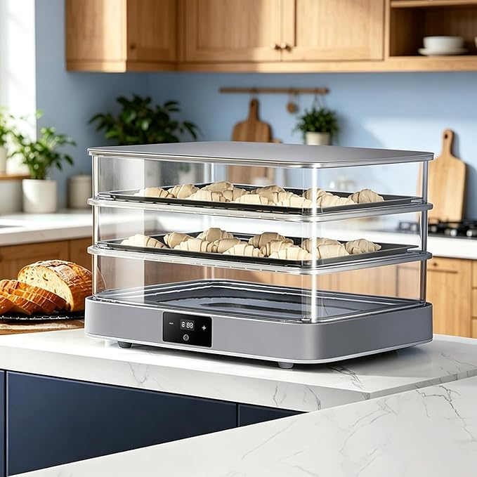 40L Bread Proofer,Dough Proofer Machine，Fermentation Box | Adjustable Temperature Timing Automatic Humidity Control Transparent Removable