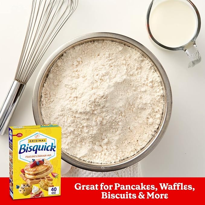 Betty Crocker Bisquick Pancake and Baking Mix,Original,Makes About 60 Pancakes,40 oz,(Pack of 2)