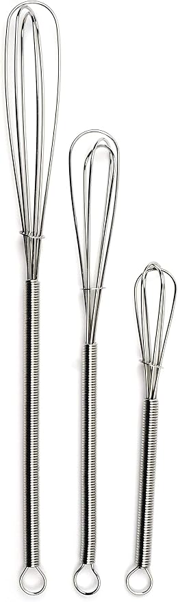 RSVP Endurance 18/8 Stainless Steel Mini Whisks, Set of 3