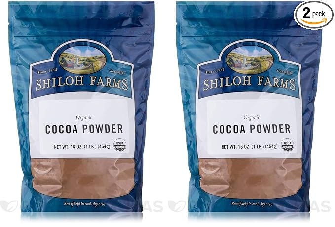 Shiloh Farms Organic Cocoa Powder - 16 oz (Pack of 2)