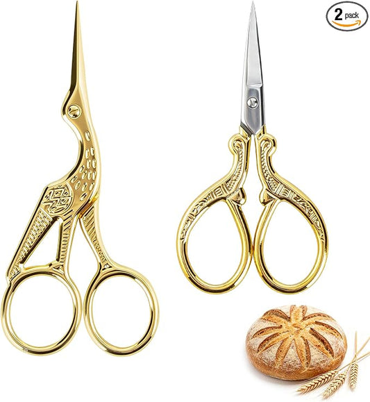 Bread Scoring Tool for Sourdough, Baking Accessories Sourdough Scissors | 2 Pack Sourdough Scorer, Sharp Stainless Steel Scissors, Dough Decorating & Scoring Tool for Artisan Baking