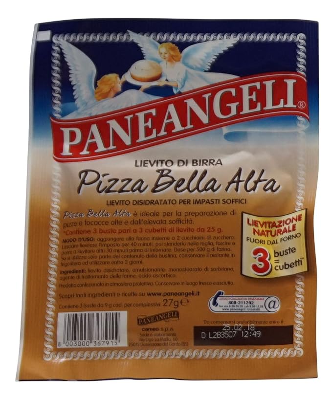 Paneangeli: "Lievito di Birra" Italian Brewer's Yeast 0.95 Ounce (27gr) Packages (Pack of 4) [ Italian Import ]