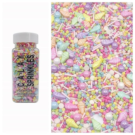 Sentovac Summer Sprinkles for Decorating | Edible Cake Cupcake Ice Cream Sprinkles 1 Bottle 3.35oz/ 95g | Edible Cake Decorations Cupcake Toppers