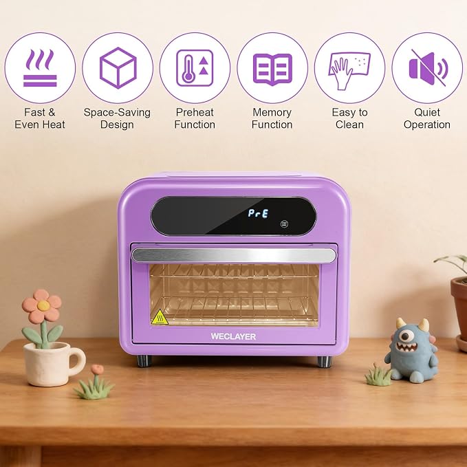 12L Polymer Clay Oven with Fast Preheat,Precise Temperature and Time,13QT/12L 120V 1200W Large Capacity Electric Oven for bake Clay,Polymer Clay Tools,Includes Tray,Wire Rack,Thickened Gloves