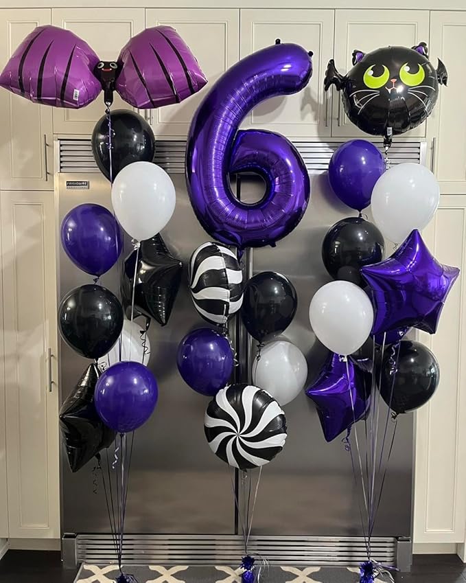 Purple Number 9 Balloon 40 Inch, 9th Birthday Party Decorations for Children, Giant 9 Foil Balloon for Party Supplies
