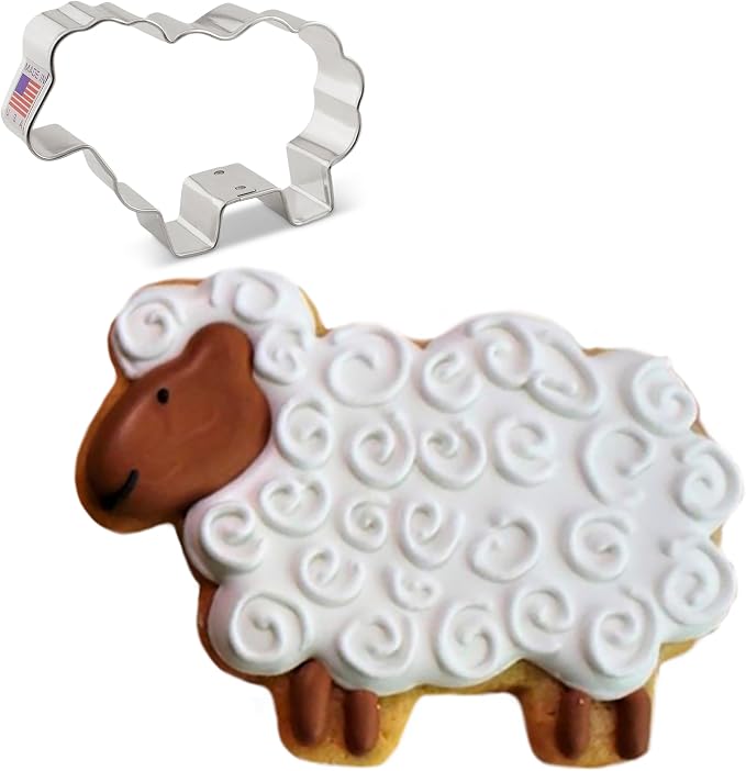 Ann Clark Sheep/Lamb Cookie Cutter, 3-1/2" Made in USA