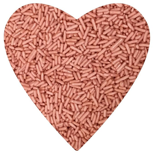 COOL MOM SPRINKLES Rose Gold Jimmies Sprinkles (4 oz.) – Themed Sprinkles for Decorating Cakes, Cupcakes, Cookies & Desserts – Packaged in the USA/Gluten-Free (Jimmies)