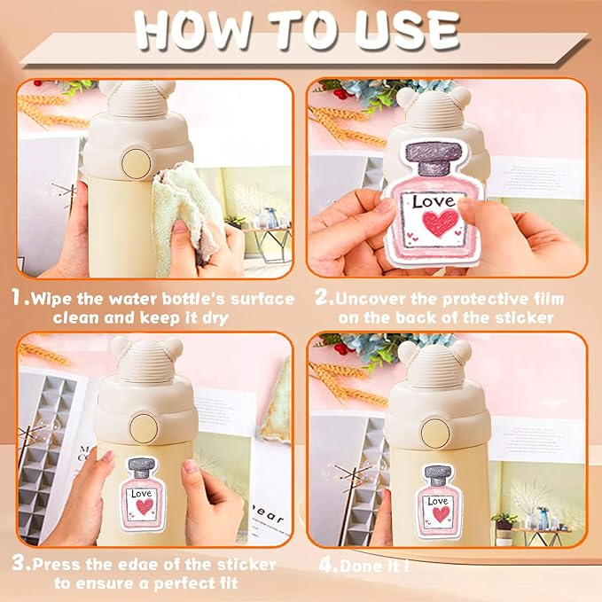100 Pcs Vintage Aesthetic Stickers Cute Coquette Food Waterproof Vinyl Sticker for Water Bottles Laptops Bike Car Motorcycle Computer Guitar Skateboard