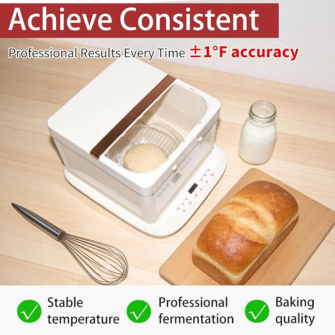 Premium Bread Proofer & Slow Cooker – for Bread, Yogurt & Fermentation | 25L, 32–248℉ Digital Temp Control, 10H Timer, Removable Shelf – Luxe Gift for Home Bakers