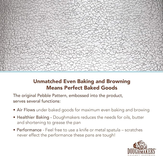 Doughmakers 9" x 13" Cake Lid for Doughmakers Cake Pan | Pattened Pebble Pattern is Naturally Non-Stick & Evenly Bakes | Perfect For 9" x 13" Baking Pans | Transport & Store Cakes