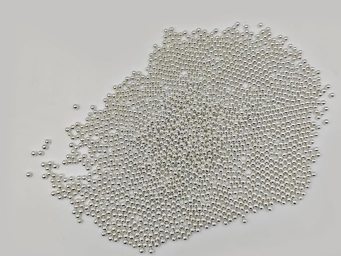Silver Pearl Sugar Sprinkles 3.9 oz, 4mm Candy Pearls Ideal for Baking, Cake and Cupcake Toppers, Cookie Decoration, Ice Cream Topping, Wedding Shower Valentines Halloween Christmas